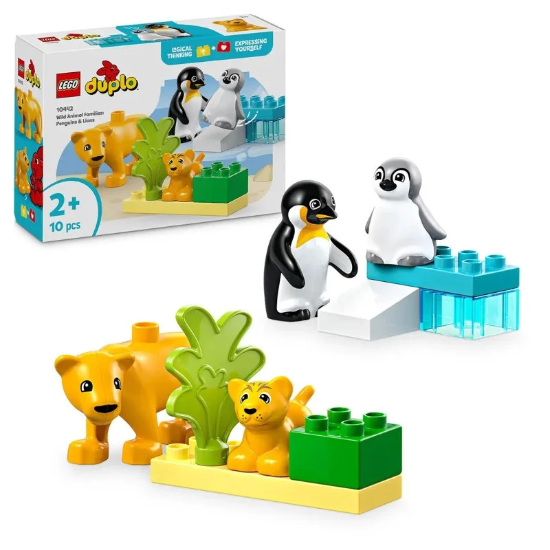 DUPLO® 10442 Famílias de Animais Selvagens: Pinguins e Leões