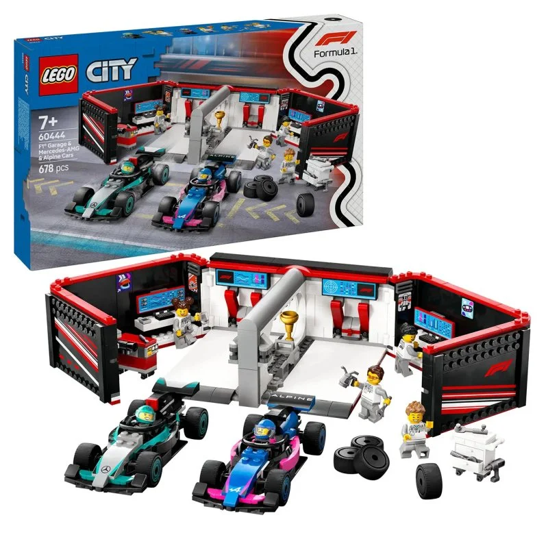 City 60444 Garagem da F1® e carros Mercedes-AMG e Alpine