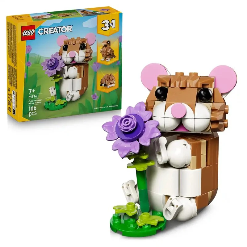 Creator 3 em 1 31376 Hamster Adorável com Flor