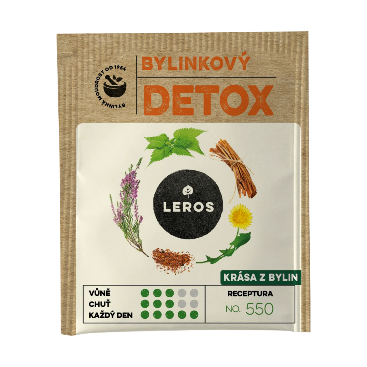 LEROS Chá de ervas Detox de ervas - saquetas de infusão (20 x 1,5 g) - para a limpeza do organismo
