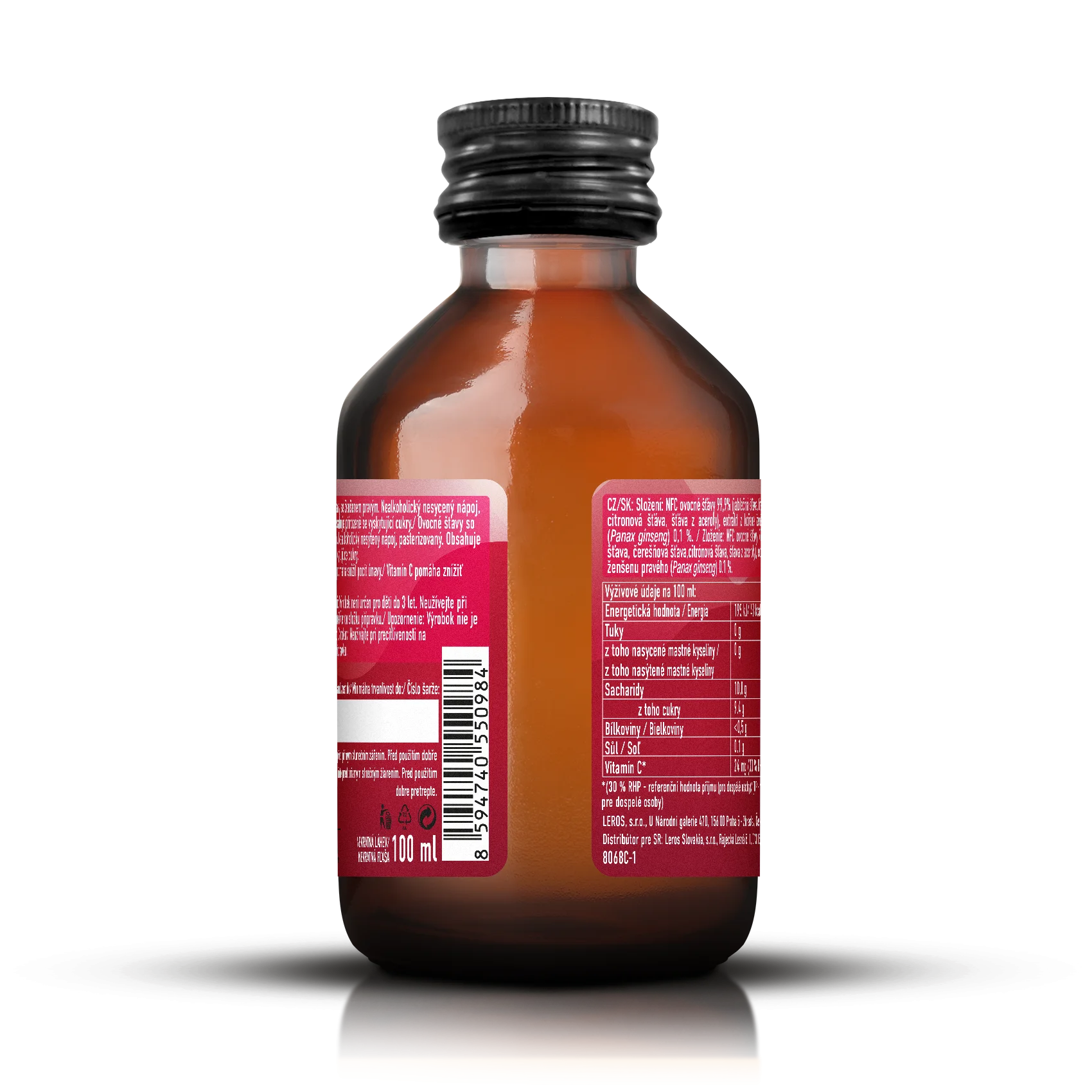 LEROS Healthy booster Energy shot (100 ml) - promove a concentração e o desempenho