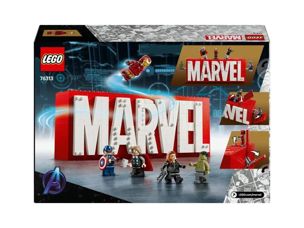 Marvel 76313 Logotipo MARVEL e minifiguras