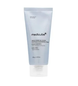 Medicube Zero Pore Capsule Cleansing Foam espuma para limpeza profunda dos poros com cápsulas de exossomas e AHA-BHA-PHA 120 g