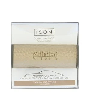 Millefiori Icon Metal Vanilla & Wood fragrância para automóvel