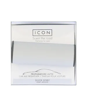 Millefiori Icon Classic Silver Spirit fragrância para carro prateado