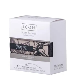 Millefiori Icon Textil Floral Vanilla and Wood fragrância para carro