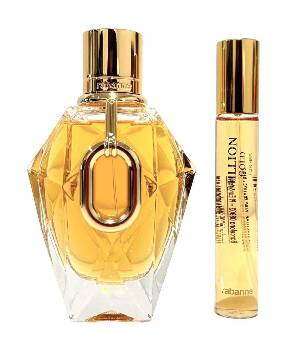 Million Gold For Her 90 ml + EDP água de perfume para mulheres 20 ml