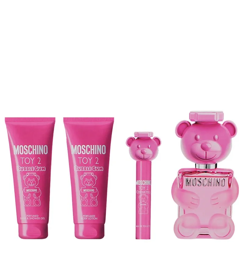Toy 2 Bubble Gum conjunto de presente 100 ml + loção corporal 100 ml + gel de banho 100 ml + água de toilette para mulheres