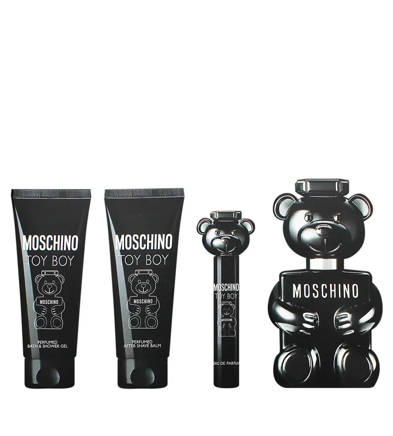 Toy Boy conjunto de presente 100 ml + bálsamo pós-barba 100 ml + gel de duche 100 ml + água de perfume para homem