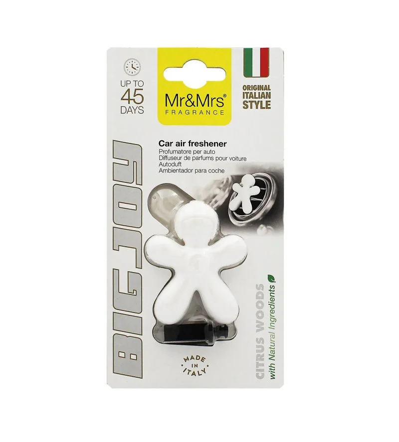 Big Joy Citrus Woods ambientador para carro branco