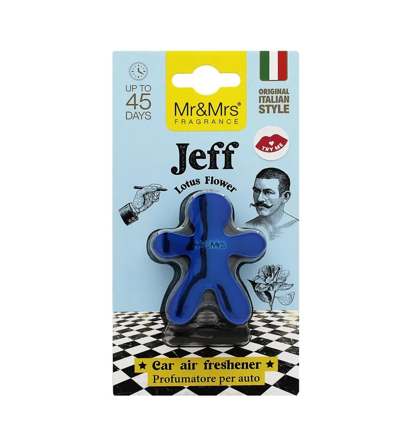 Jeff Chrome Lotus Flowers ambientador para carro azul