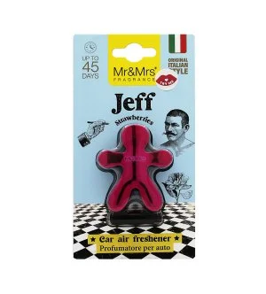 Mr&Mrs Fragrance Jeff Chrome Morangos ambientador para carro fúcsia
