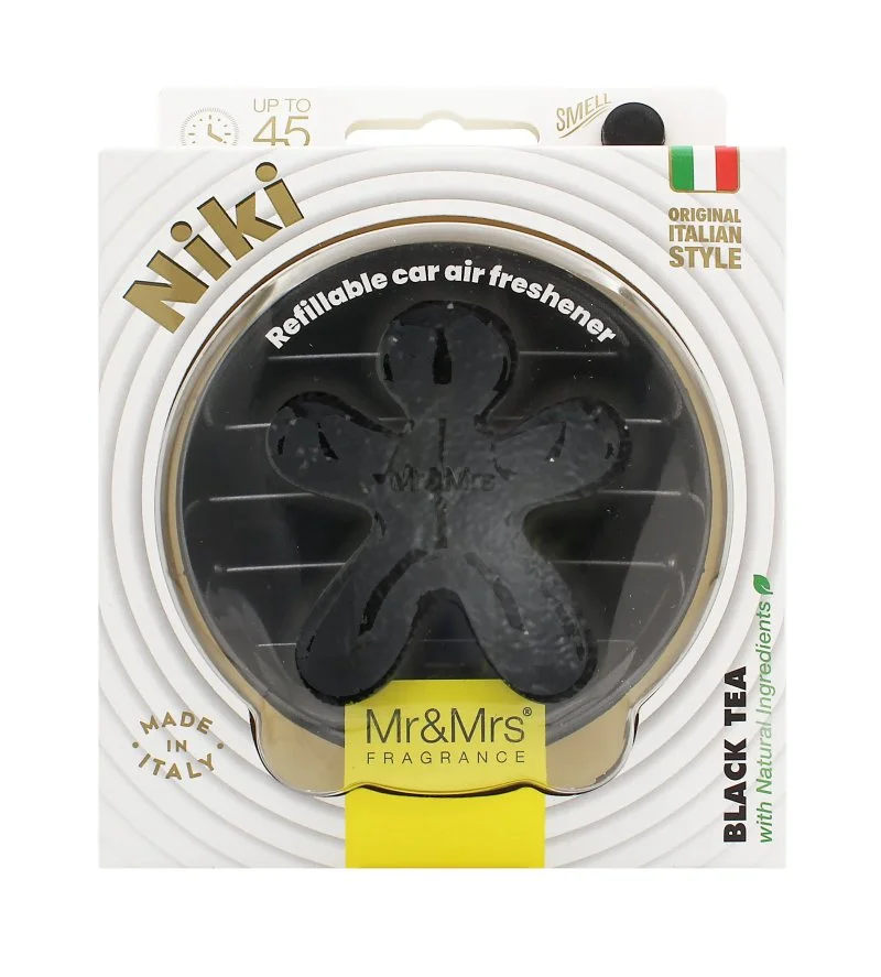 Niki Black Leather Black Tea fragrância para carro