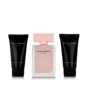 Narciso Rodriguez For Her eau de parfum para mulheres 50 ml + gel de banho 50 ml + loção corporal