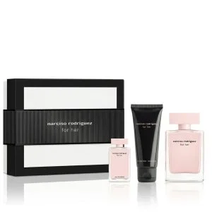Narciso Rodriguez For Her 50 ml + EDP MINI 7,5 ml + BL água de perfume para mulheres