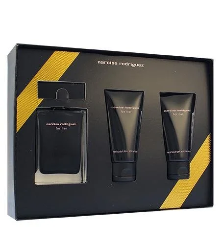 For Her conjunto de oferta 50 ml + leite corporal 50 ml + gel de banho água de toilette para mulher