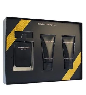 Narciso Rodriguez For Her conjunto de oferta 50 ml + leite corporal 50 ml + gel de banho água de toilette para mulher