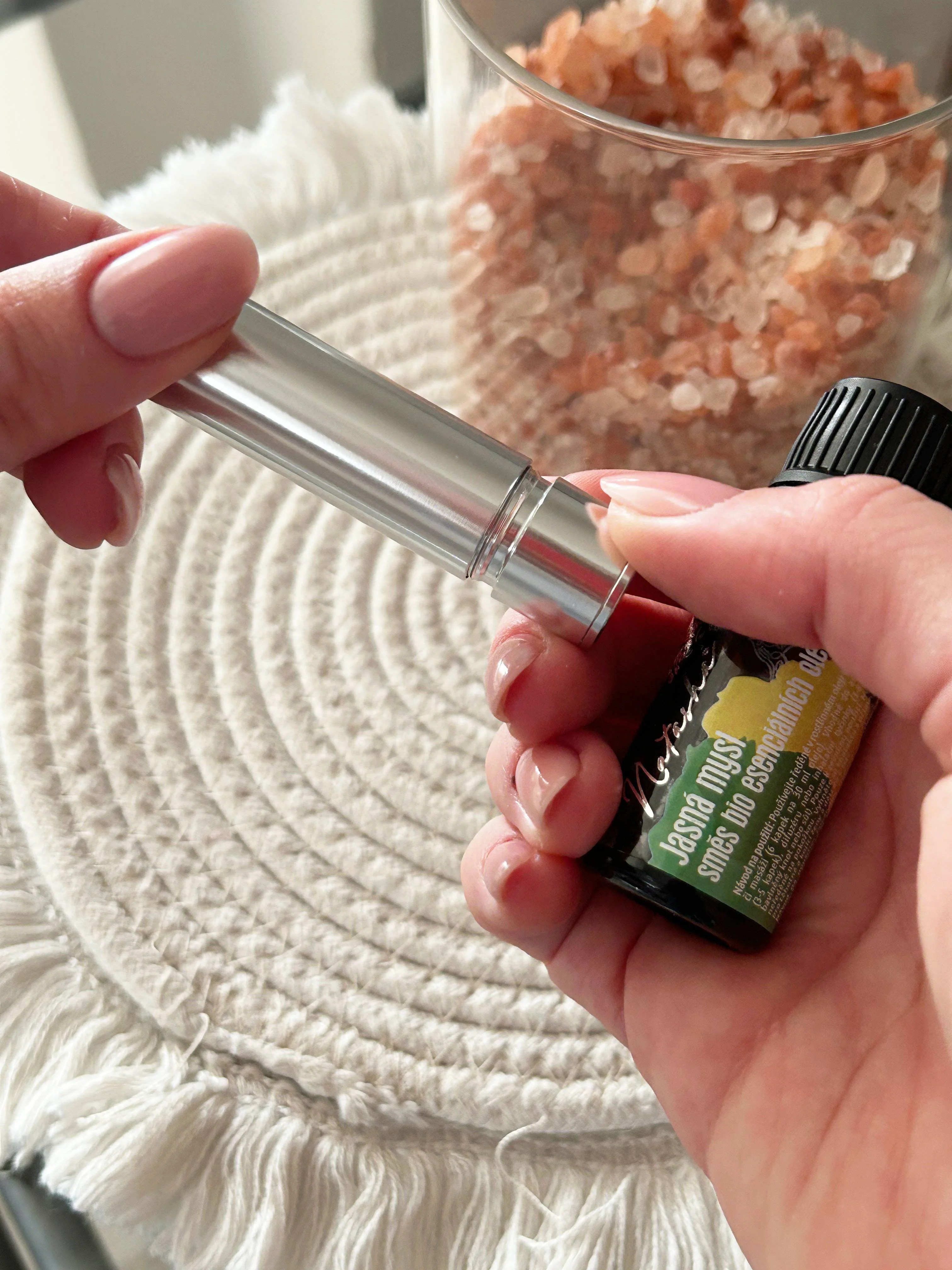 Natasha Conjunto aromático com inalador - Mente clara - laranja fresca, hortelã-pimenta e alecrim