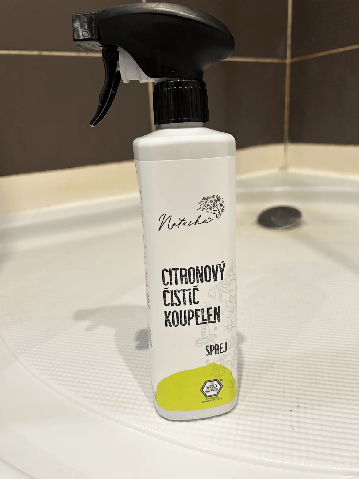 Natasha Limpador de casas de banho de limão - spray (500 ml) - adequado para lares com água dura