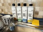 Natasha Gel para lavar louça de castanhas Capim-limão 500 ml - combate a gordura e é suave para a pele