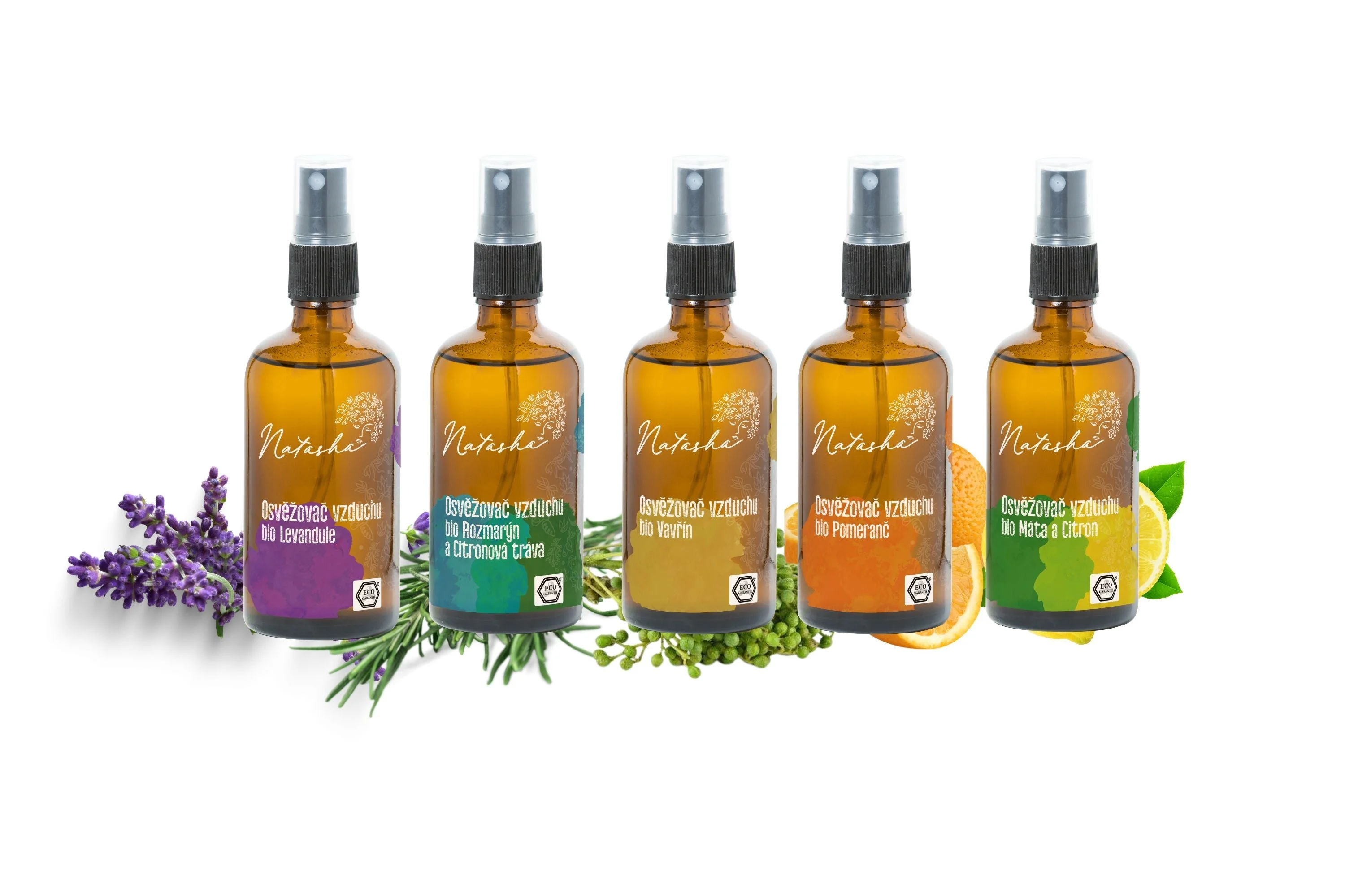 Natasha Ambientador - Alecrim e erva-príncipe (100 ml) - para melhor concentração