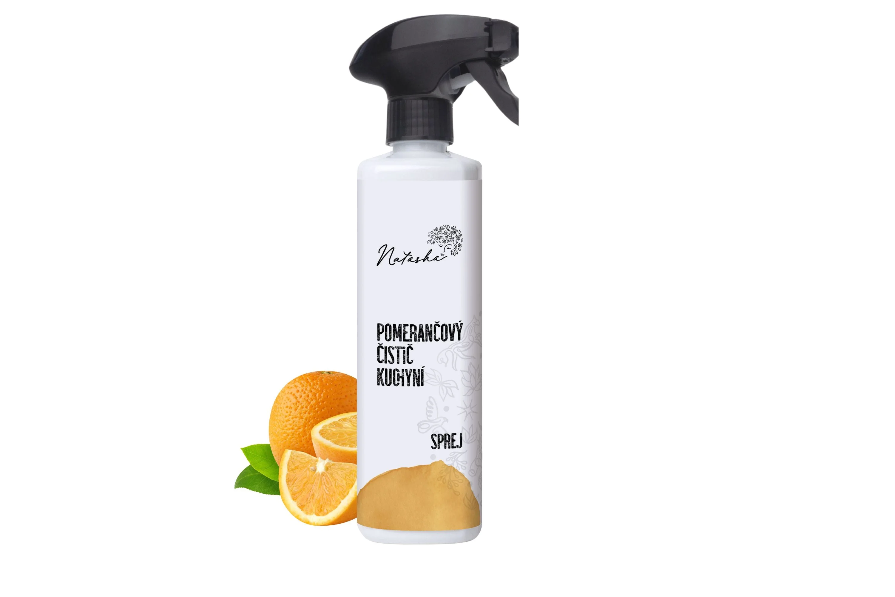 Natasha Limpador de cozinhas de laranja - spray (500 ml) - desengordurante universal em spray