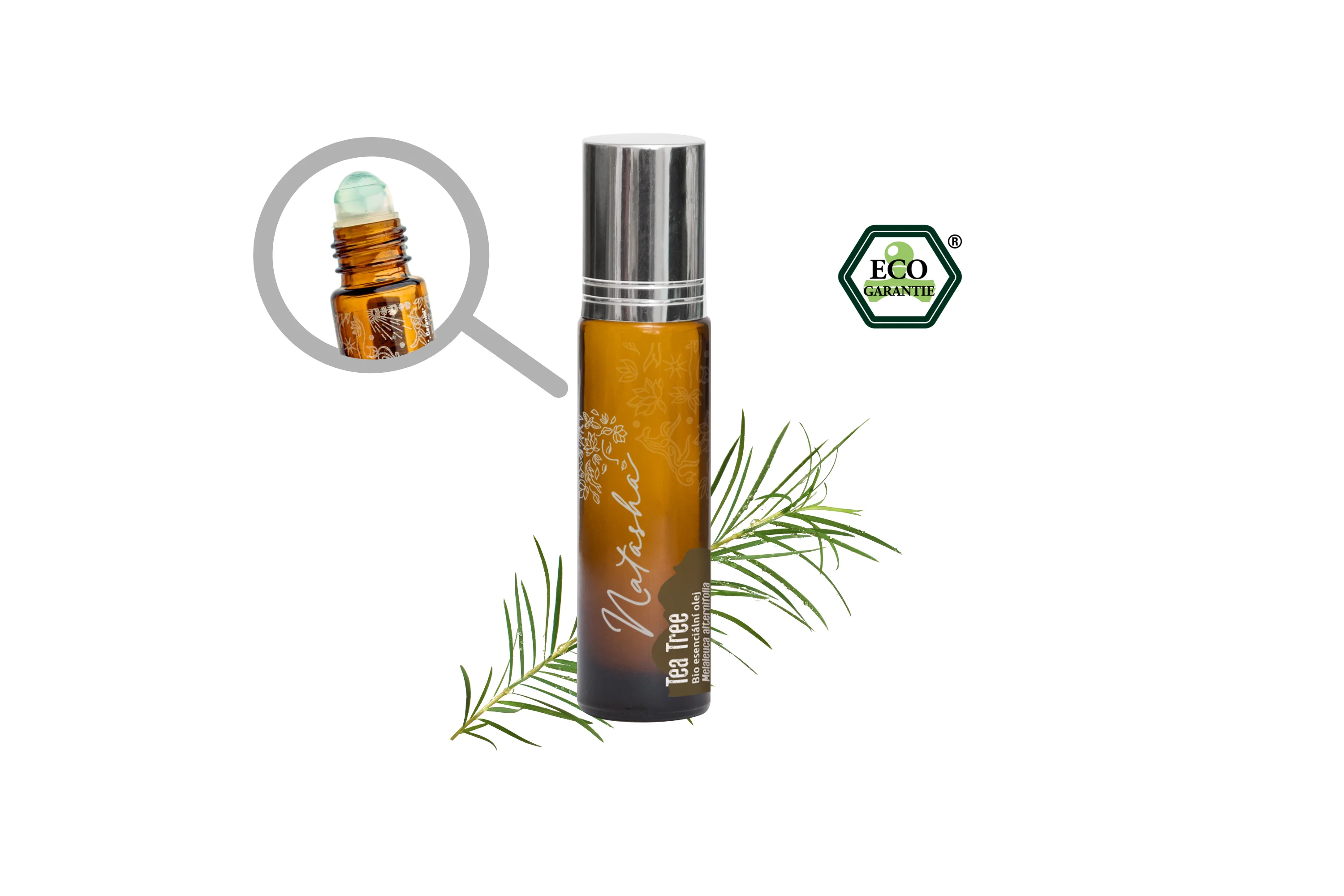 Natasha Roll-on de Óleo Essencial Tea Tree BIO (10 ml) - pequeno ajudante de viagem