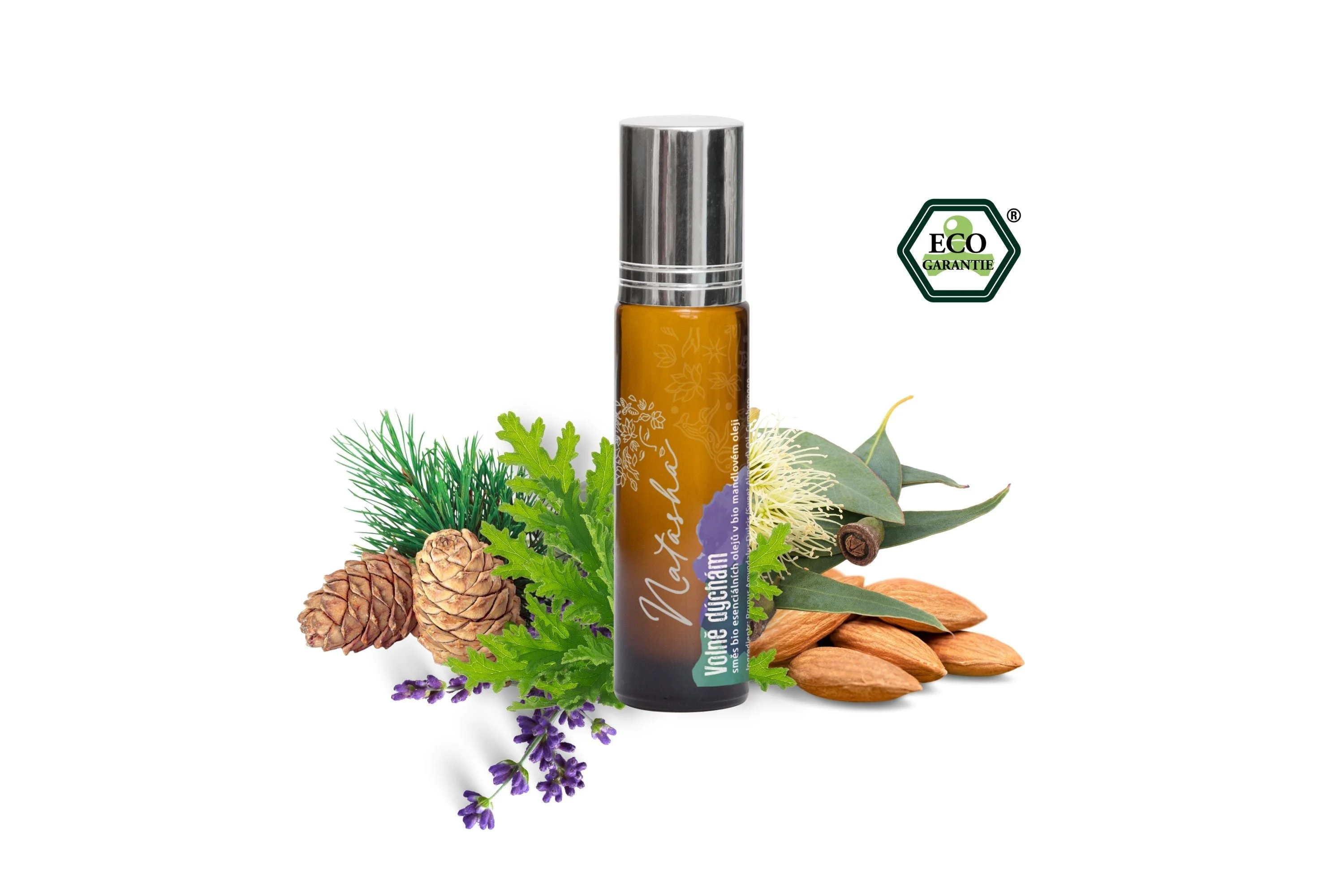 Natasha Roll-on Mistura de óleos essenciais - Respiro livremente (10 ml) - revigorante fresco de primavera