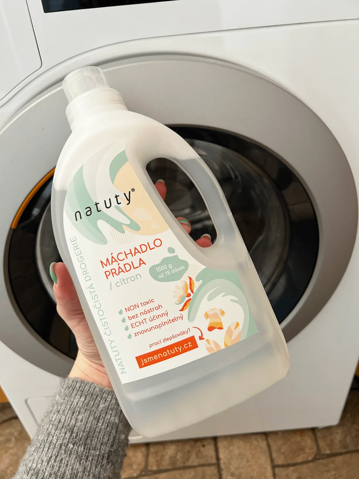 Natuty Aditivo de enxaguamento para roupa com aroma a limão 1,5 l