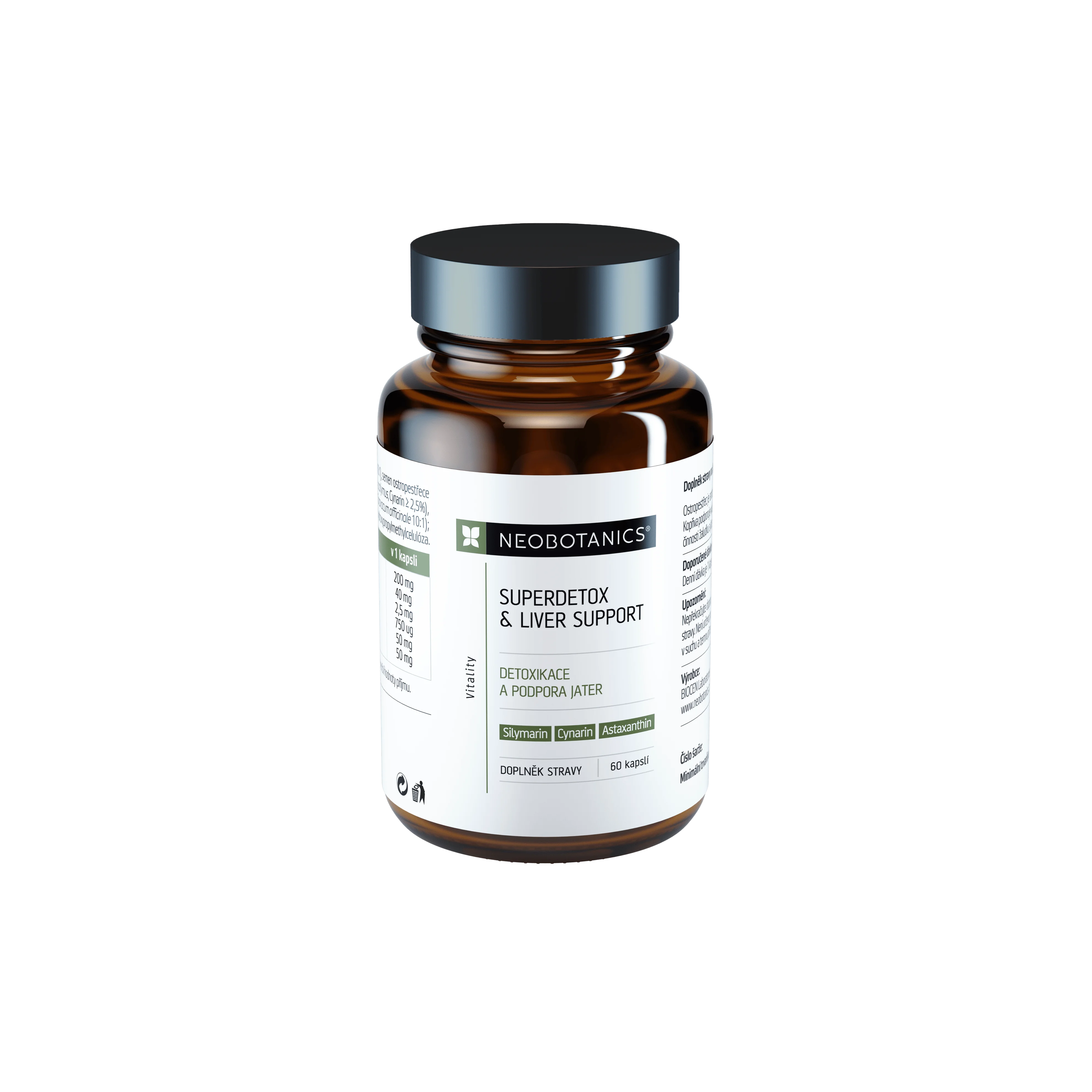Neobotanics Superdetox & Liver Support (60 cápsulas) - desintoxicação e apoio ao fígado