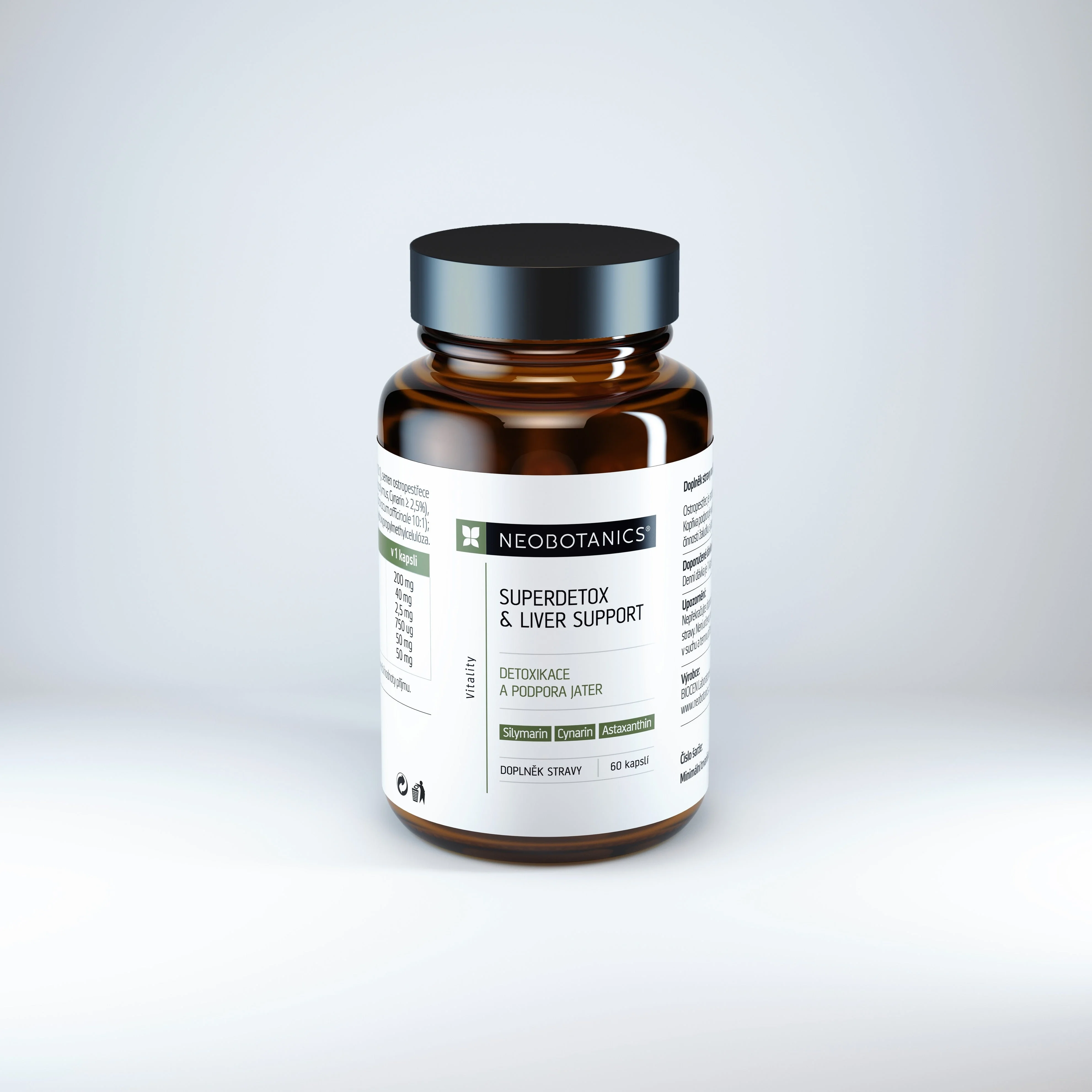 Neobotanics Superdetox & Liver Support (60 cápsulas) - desintoxicação e apoio ao fígado