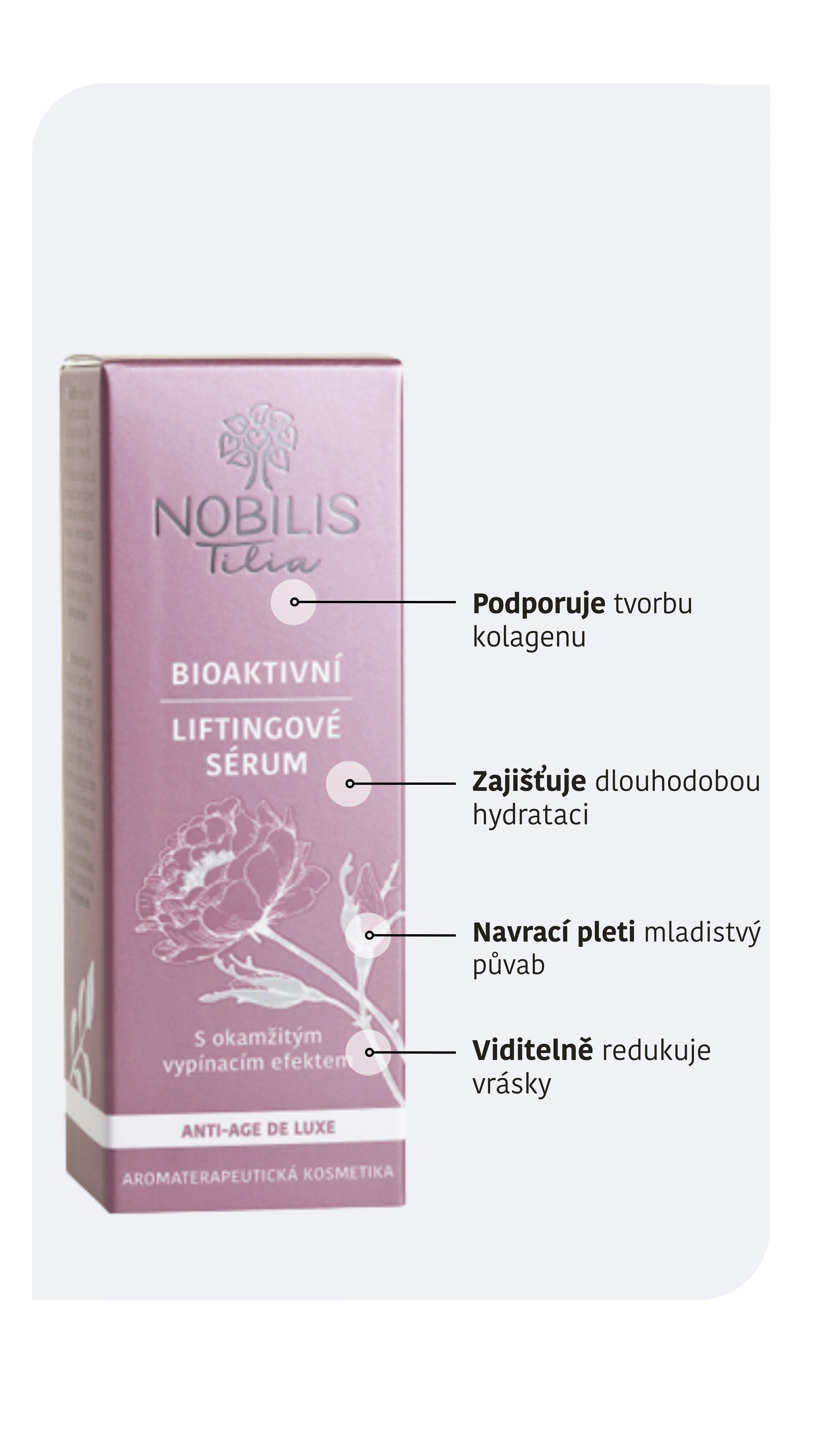 Nobilis Tilia Sérum lifting bioativo (15 ml) - para pele madura e manchas pigmentares