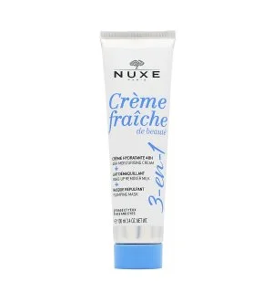Nuxe Crème Fraîche de Beauté 3 em 1 creme hidratante, leite desmaquilhante e máscara facial