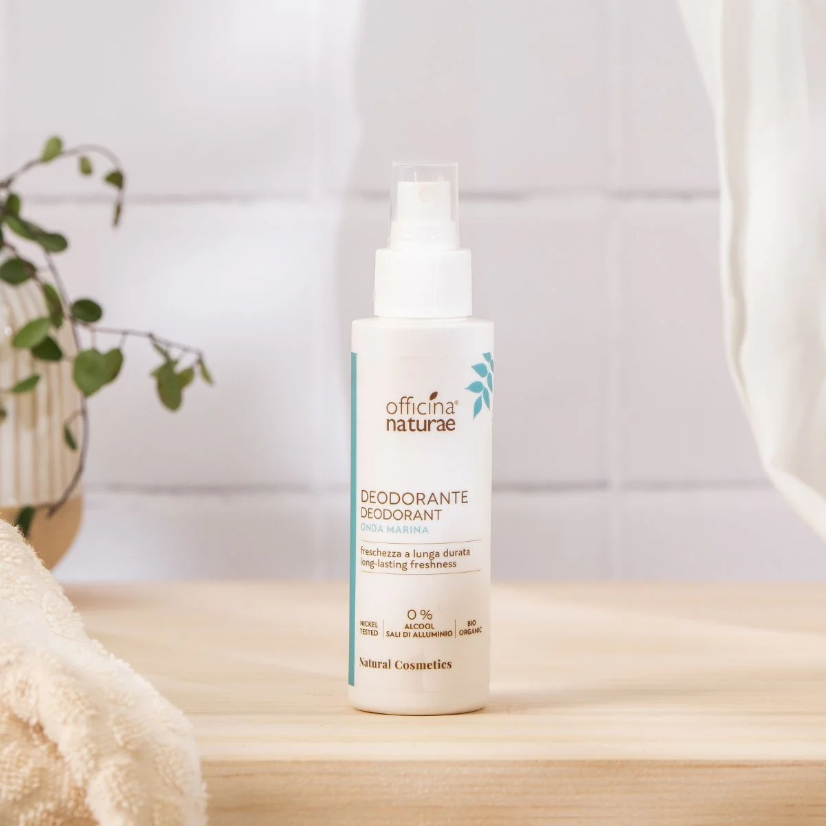 Officina Naturae Desodorizante em spray - Sea Wave (100 ml) - neutraliza odores e proporciona uma fragrância fresca