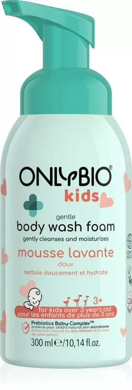 OnlyBio Espuma de lavagem suave para crianças a partir dos 3 anos (300 ml) - com um aroma delicado