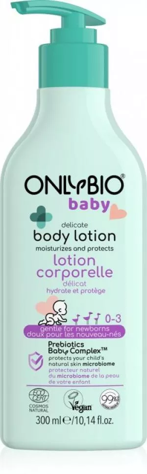 OnlyBio Leite corporal suave para crianças (300 ml) - para recém-nascidos e crianças mais velhas