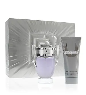 Conjunto de presente Paco Rabanne Invictus para homens: água de toalete 100 ml + gel de banho 100 ml