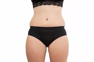 Pinke Welle Calcinha Menstrual Preto Bikini - Preto Médio - htr. e menstruação ligeira (M)