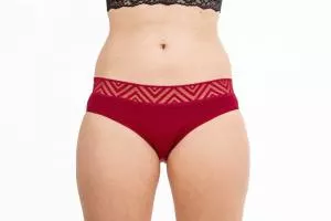 Pinke Welle Calcinha Menstrual Vermelha do Mar - Menstruação Pesada (XL)