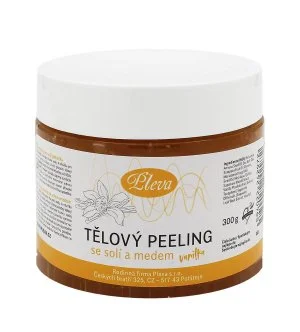 Pleva Esfoliante corporal com sal e mel (baunilha) 300 g