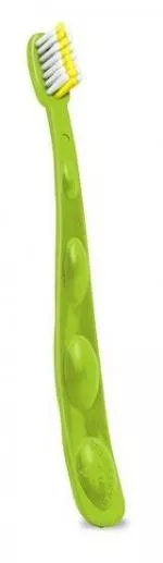 Preserve Escova de dentes para crianças (macia) - verde - feita de copos de iogurte reciclados