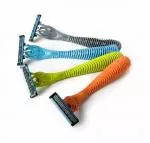 Preserve Máquina de barbear tripla (incl. 2 cabeças) - laranja - com 3 lâminas, feitas de plástico reciclado