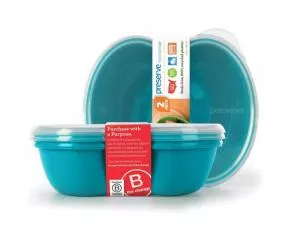 Preserve Caixa de lanche (2 pcs) - azul - feita de plástico 100% reciclado