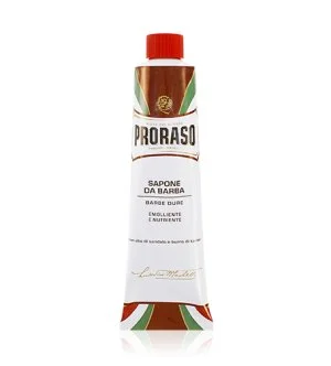 PRORASO Sabão de barbear Red para barba dura em tubo