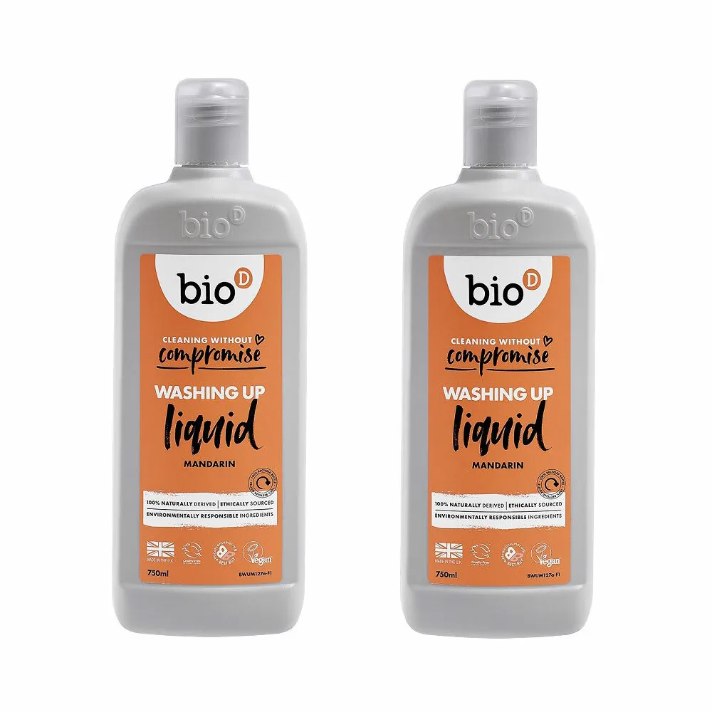 Bio-D Líquido detergente com aroma de tangerina hipoalergénico (750 ml)