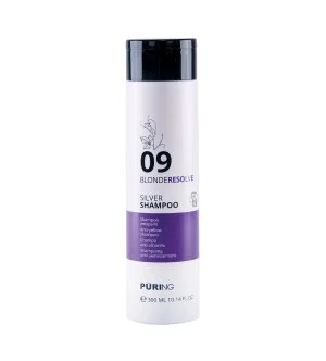 PURING 09 BlondeResolve Shampoo neutralizante para cabelos loiros, grisalhos e descolorados