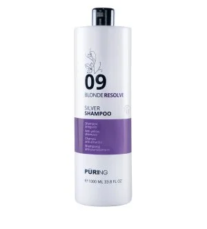 PURING 09 BlondeResolve Silver Shampoo shampoo neutralizante para cabelos loiros, grisalhos e descoloridos