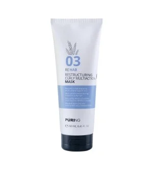 PURING 03 Rehab Restructuring Curly Multi Action Mask máscara hidratante intensiva para cabelos cacheados, ondulados e frisados