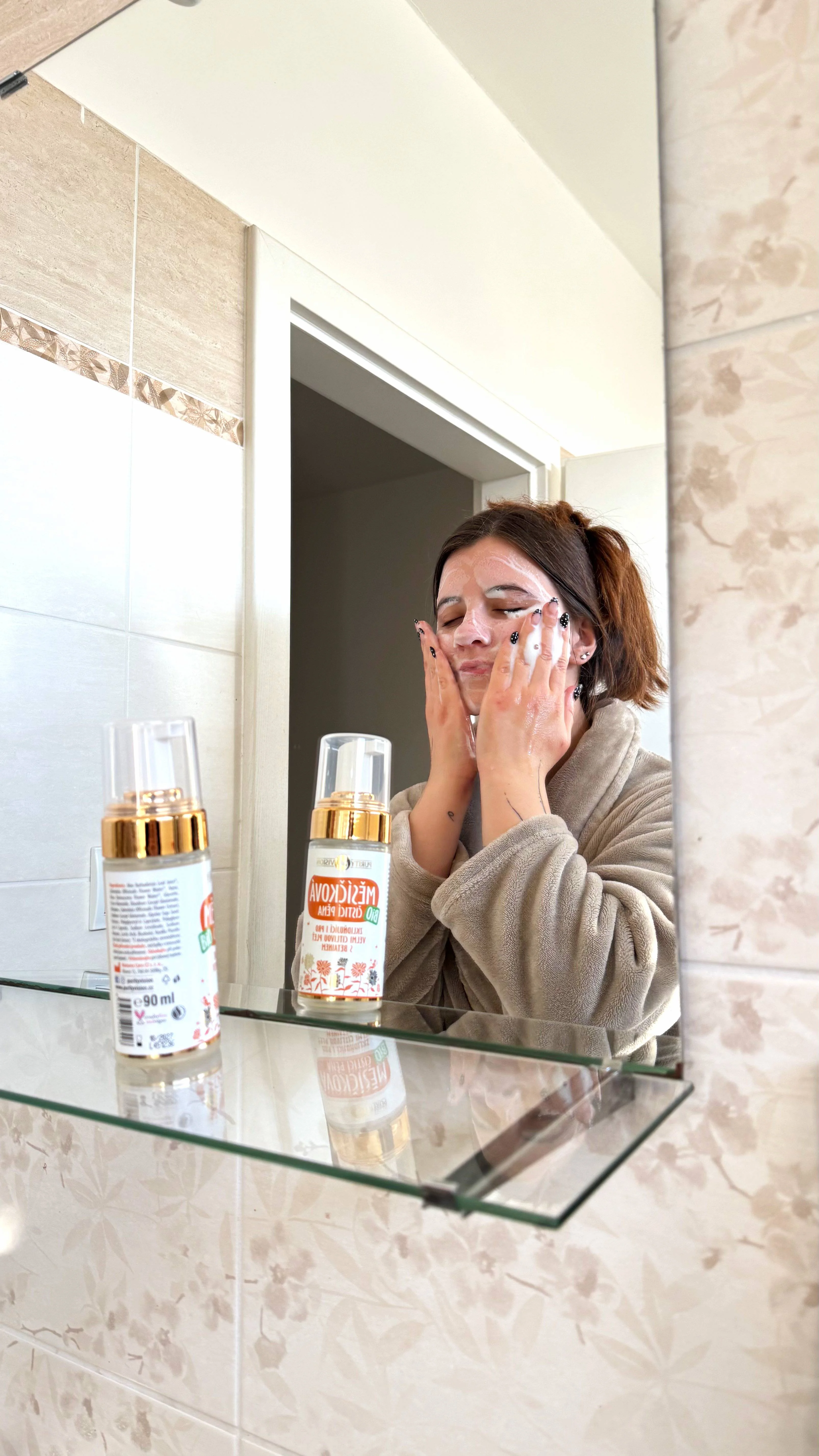 Purity Vision Espuma de limpeza de calêndula (90 ml) - também para pele muito sensível