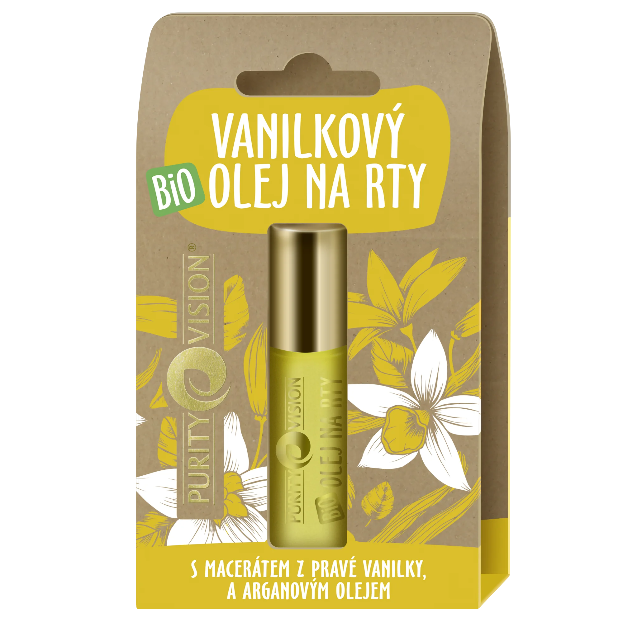 Purity Vision Óleo de baunilha para os lábios BIO (10 ml) - ajuda perfumada para lábios secos